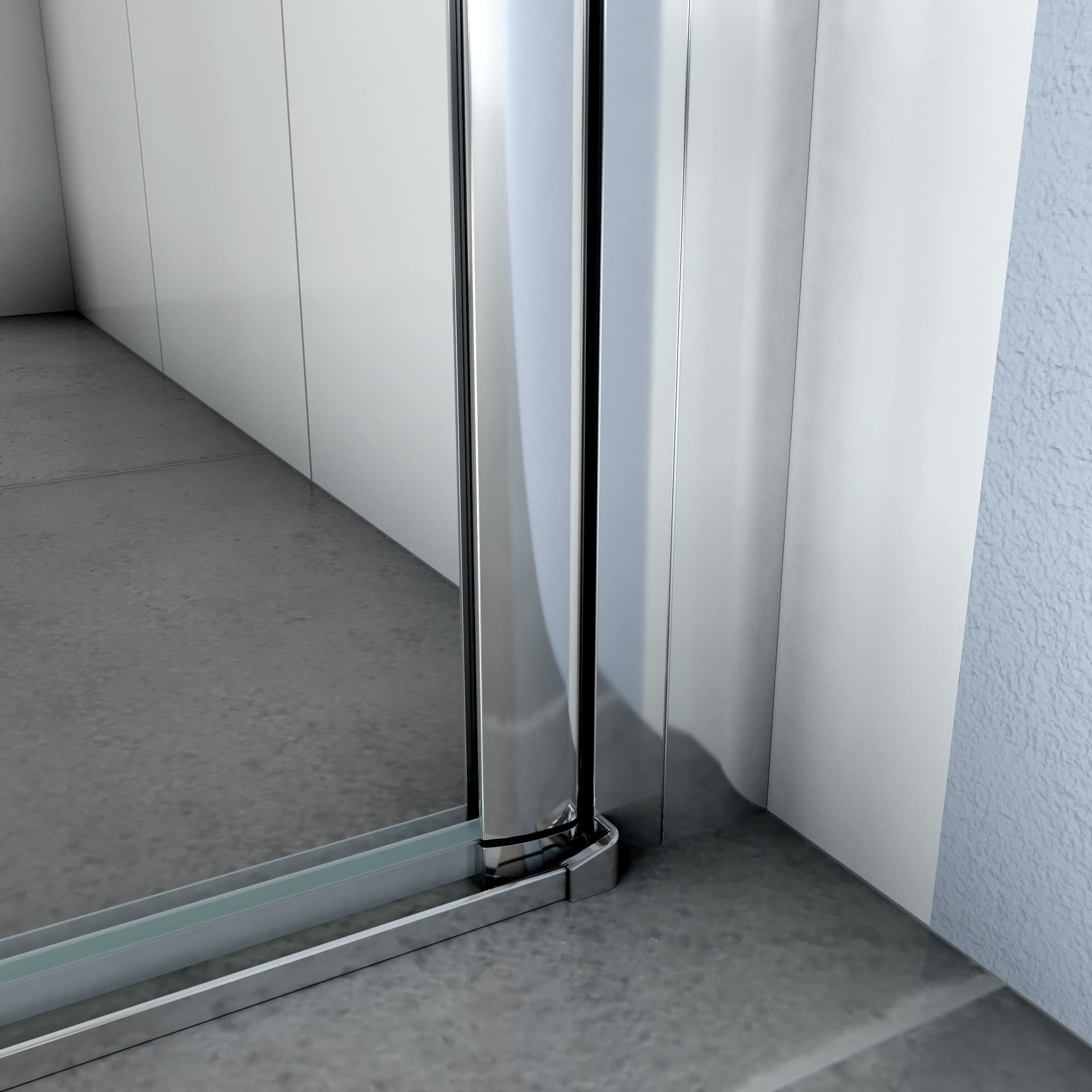 Mampara de ducha - Vidrio Templado 6mm - Easyclean - Dos hojas frontales - Disponible en varios tamaños - 100x195cm