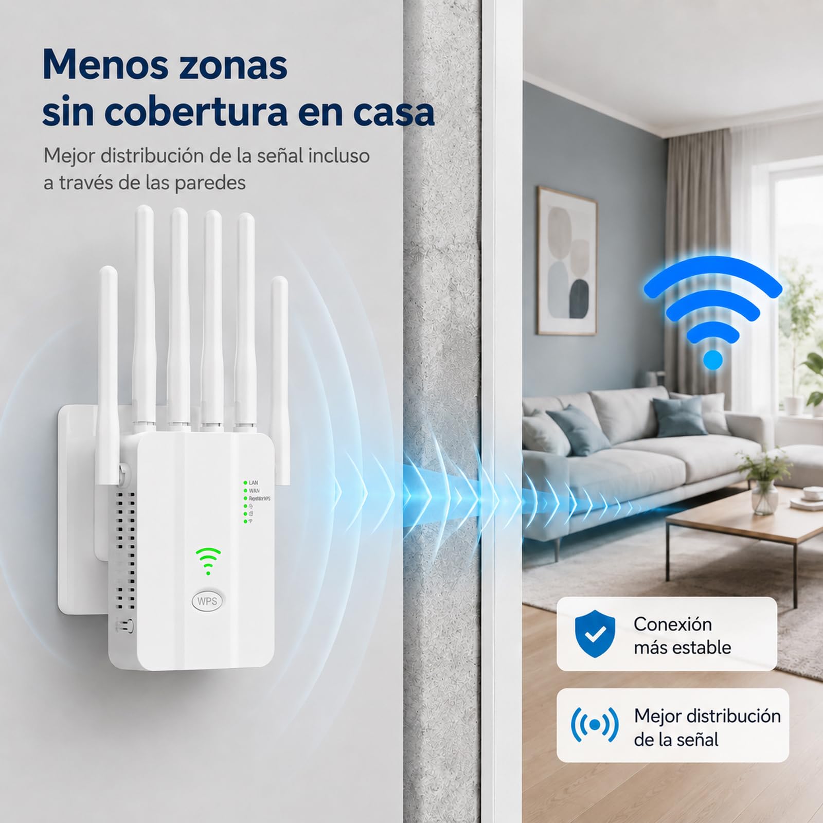 Ripetitore WiFi Potente, Amplificatore Segnale WiFi, WiFi Extender