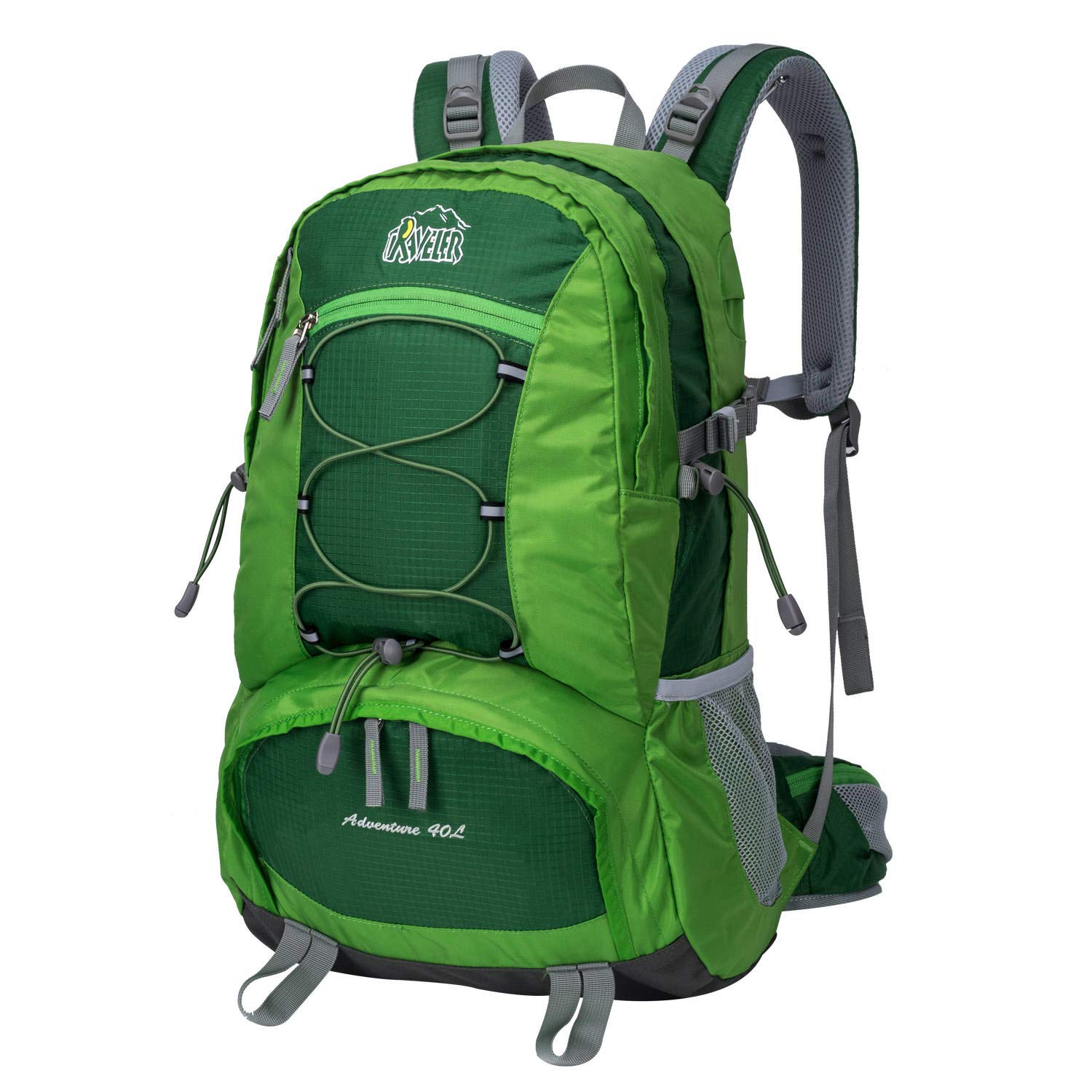 Photo 1 of Aveler 40L Unisex Versatile Lightweight Nylon High Performance Hiking Backpack With Integrated Rain Cover 40l-green