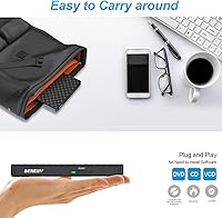 Vista 7 de Unidad externa de CDDVD para portátil, USB 3.0, CD, DVD +-RW, grabadora de DVD, lector de CD ROM externo, unidad óptica compatible con computadora