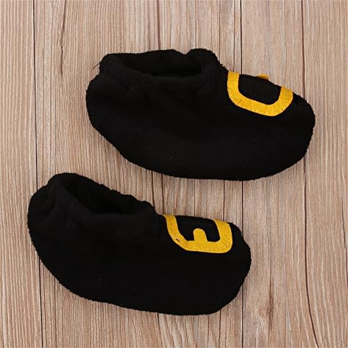 Miniatura 6 de Disfraz de Papá Noel de Navidad para bebé chaqueta de felpa pantalones de sombrero conjunto de calcetines para fiesta 4 piezas traje de cosplay de