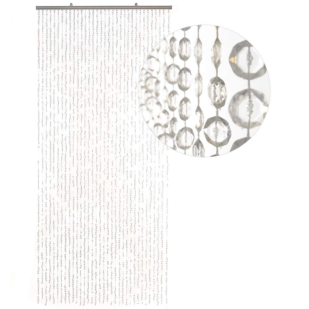 HAB & GUT Türvorhang DIAMANTEN klar XL 100 x 220 Perlenvorhang Pailettenvorhang