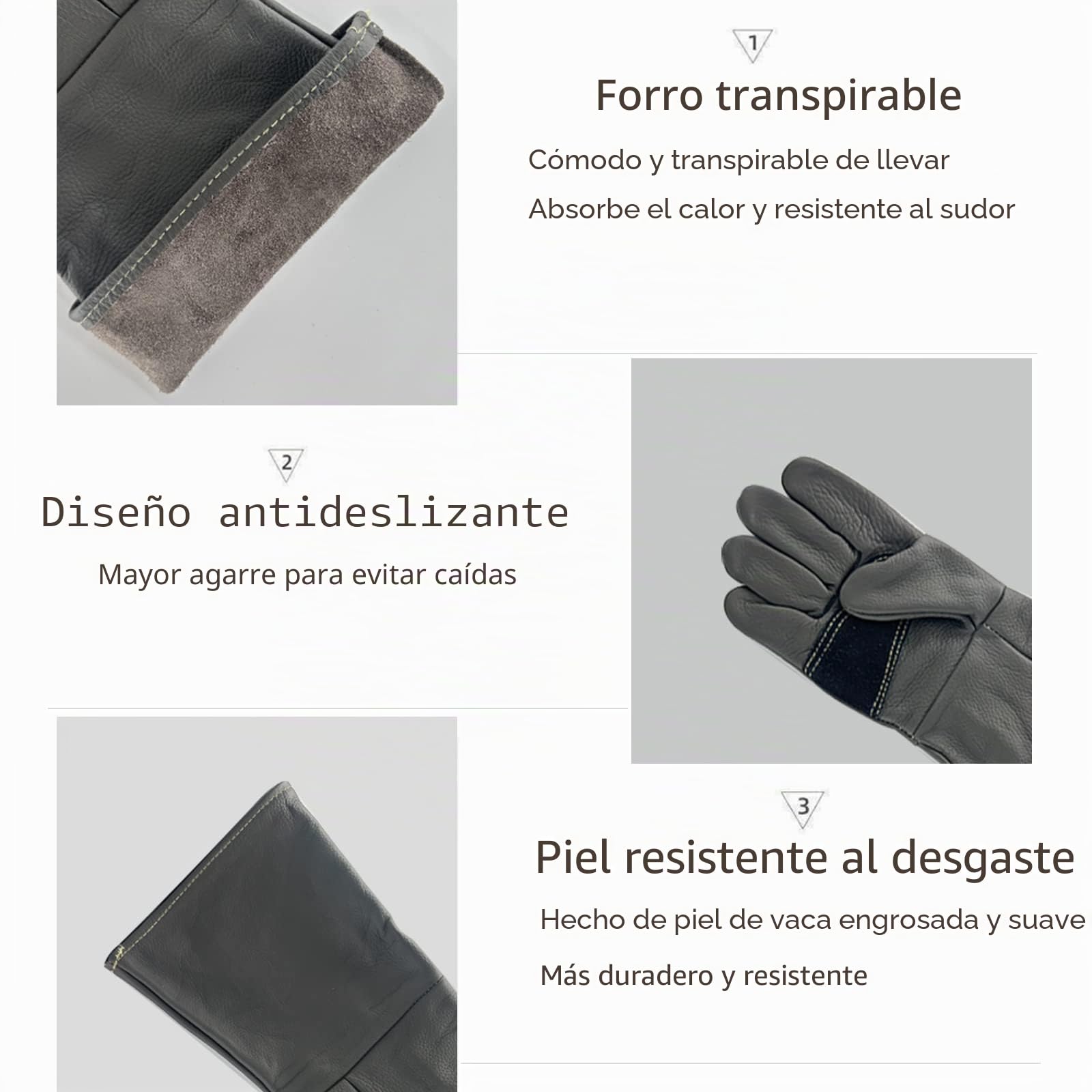Guante a Prueba de Mordeduras, 60cm Anti-Mordidas Guantes ara Manejo de Animales para Jardinería, Soldar, Manipular Gato/Perro/Pájaro/Serpiente/Lagarto/Halcón/Reptil (Color Profundo)