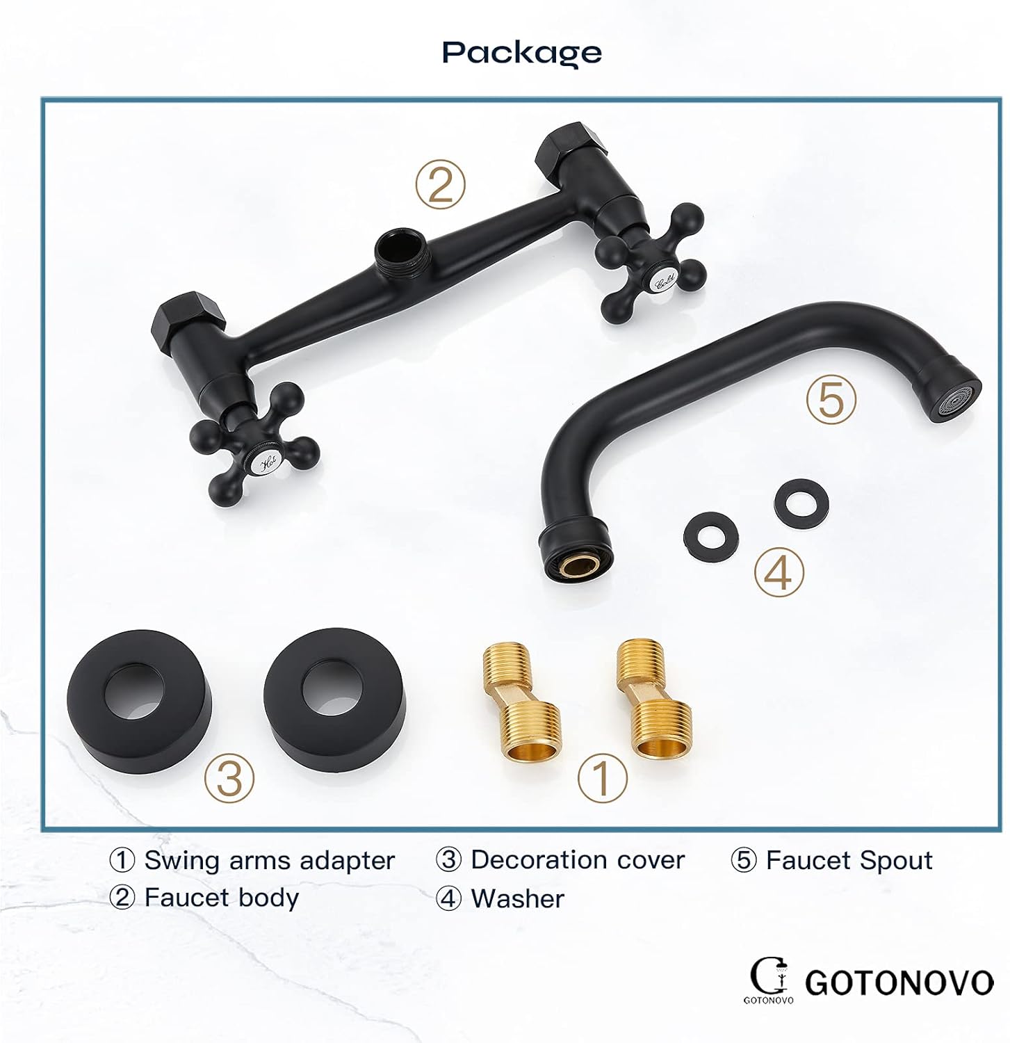 Prоmо Dіѕсоunt Uр Tо 70% оƒƒ Wall Mount Kitchen Faucet 8 Inch Center 9 Inch Spout Reach 2 Cross Handle Matte Black Victorian Kitchen Sink Faucets