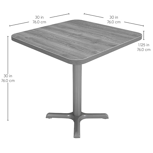 Miniatura 42 de Factory Direct Partners 13376-282 Mesa cuadrada de café bistró de 30 x 30 pulgadas; moderna mesa de comedor, café, mesa de cóctel para espacios
