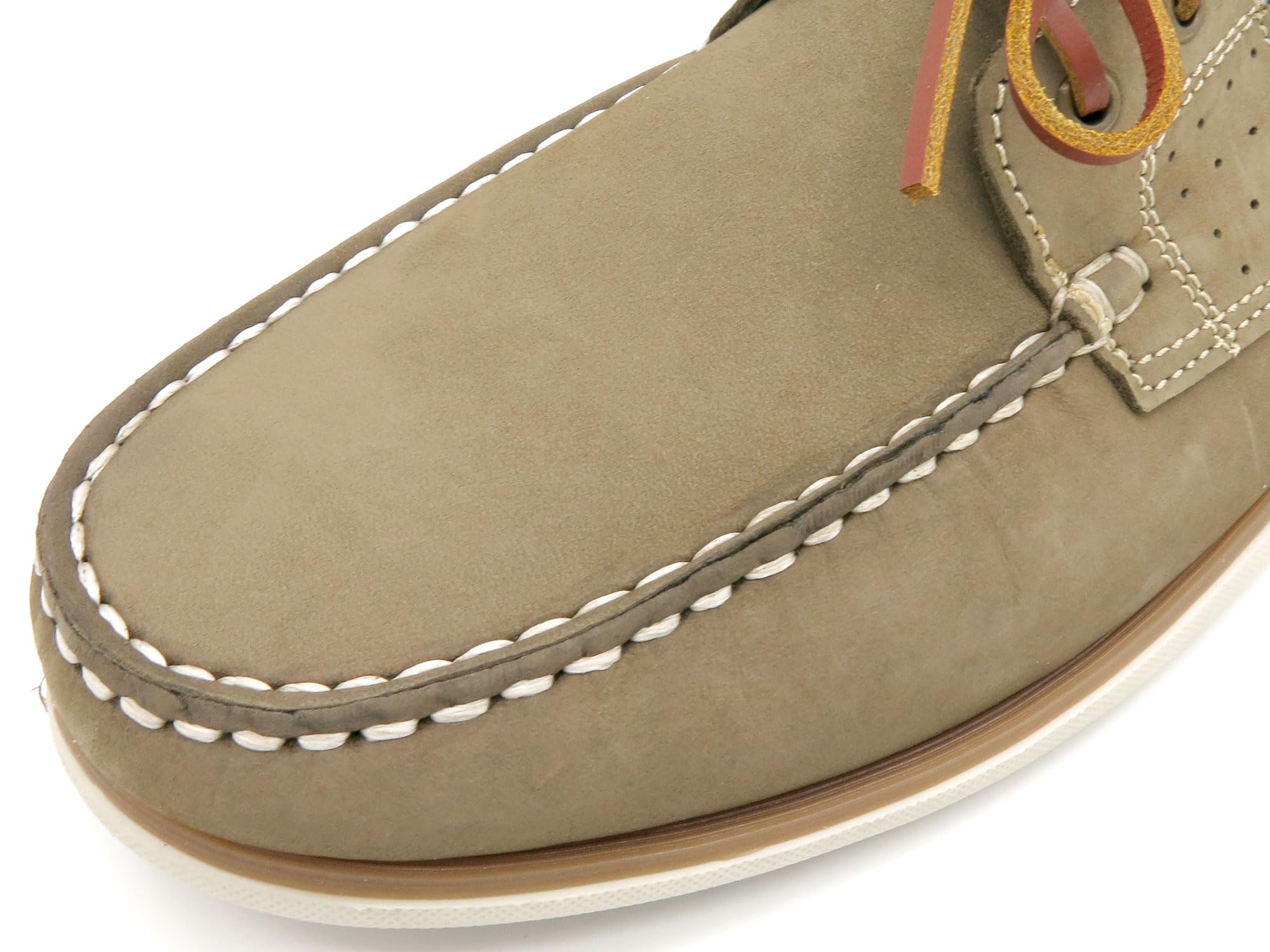 Casual Scarpe da barca da uomo in pelle, cucite con telaio