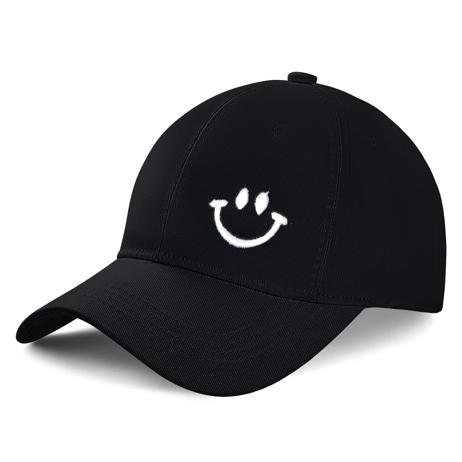 QH-Shop Gorra de Béisbol para Hombre Mujer Verano Cap Ajustable Sombrero de Béisbol de Cola con Cara Sonriente Patrón Transpirable Gorras de Deporte Casual