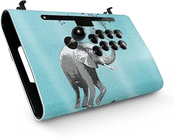 Glossy Glitter Gaming Skin Compatible with Victrix Pro FS - Musical Elephant - Premium 3M Vinyl Protective Wrap Decal Cover - Easy to Apply | Crafted in The USA by MightySkins