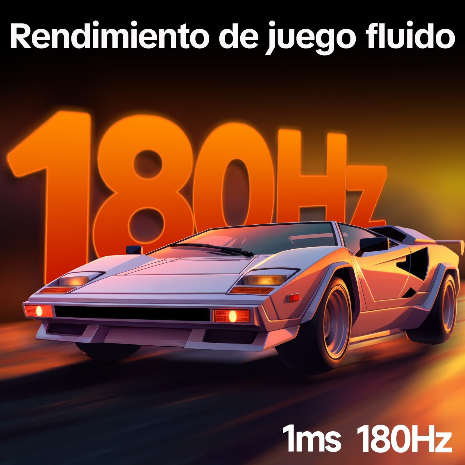 KOORUI Monitor para Juegos QHD de 27 Pulgadas (2560 x 1440) | Pantalla de 180 Hz | 1 ms | Sincronización adaptativa | Cable HDMI y DP | Compatible con VESA