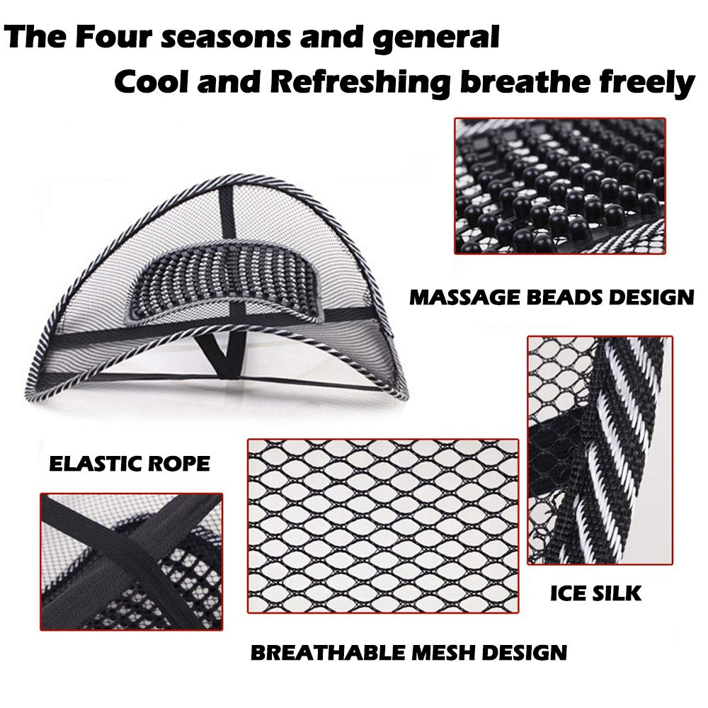 Big Ant Lumbar Support, Car Mesh Back Support with Massage Beads Ergonomic Designed for Comfort and Lower Back Pain Relief - Lumbar Back Support Cushion for Car Seat, Office Chair,Wheelchair Big Ant Lumbar Support, Car Mesh Back Support with Massage Beads Ergonomic Designed for Comfort and Lower Back Pain Relief - Lumbar Back Support Cushion for Car Seat, Office Chair,Wheelchair