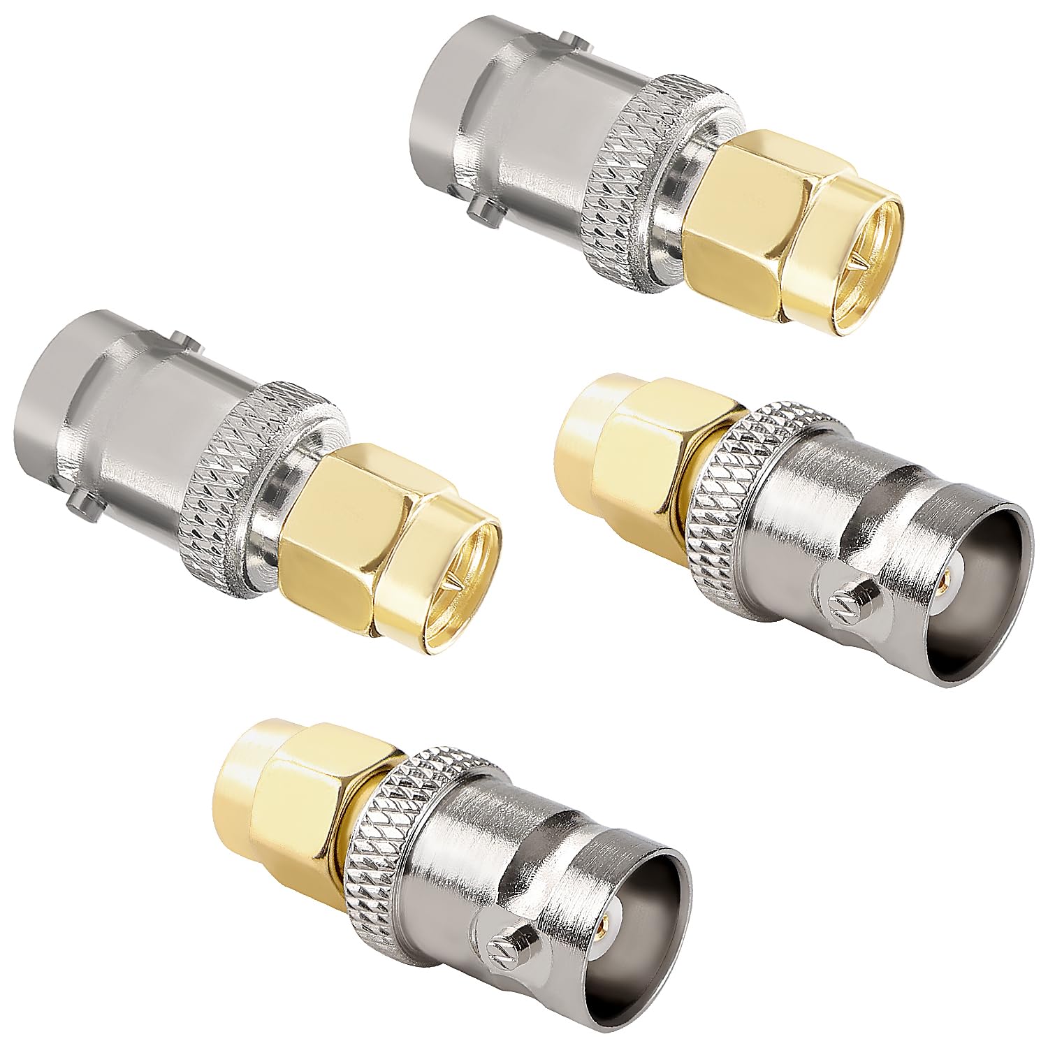 Adaptador BNC a SMA Macho, Conector Coaxial Hembra, para Antenas WiFi