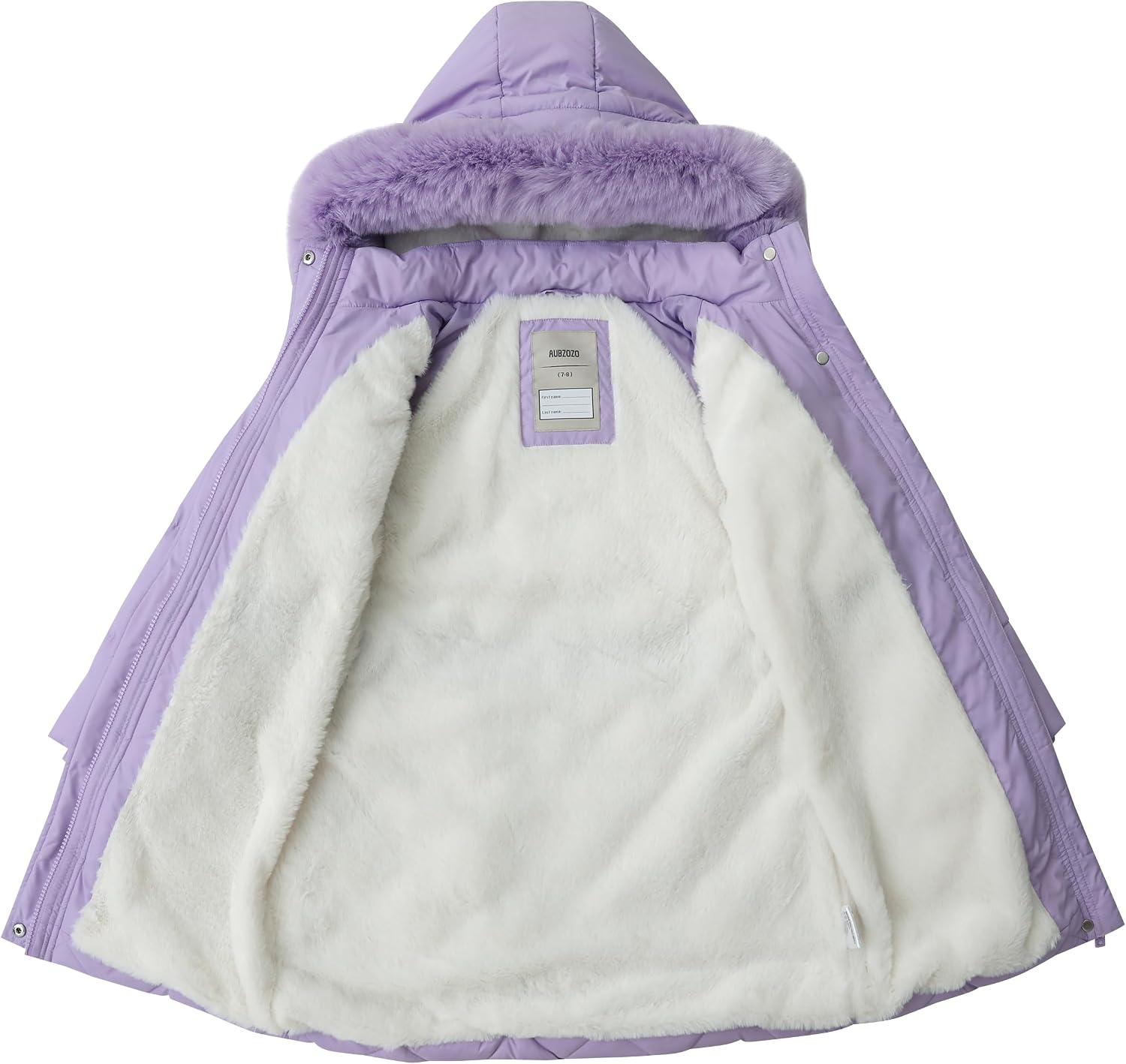Girls Winter Waterproof Coats Hooded,Kid's Fleece-Lined Snow Parka Insulated Quilted Puffer Jacket