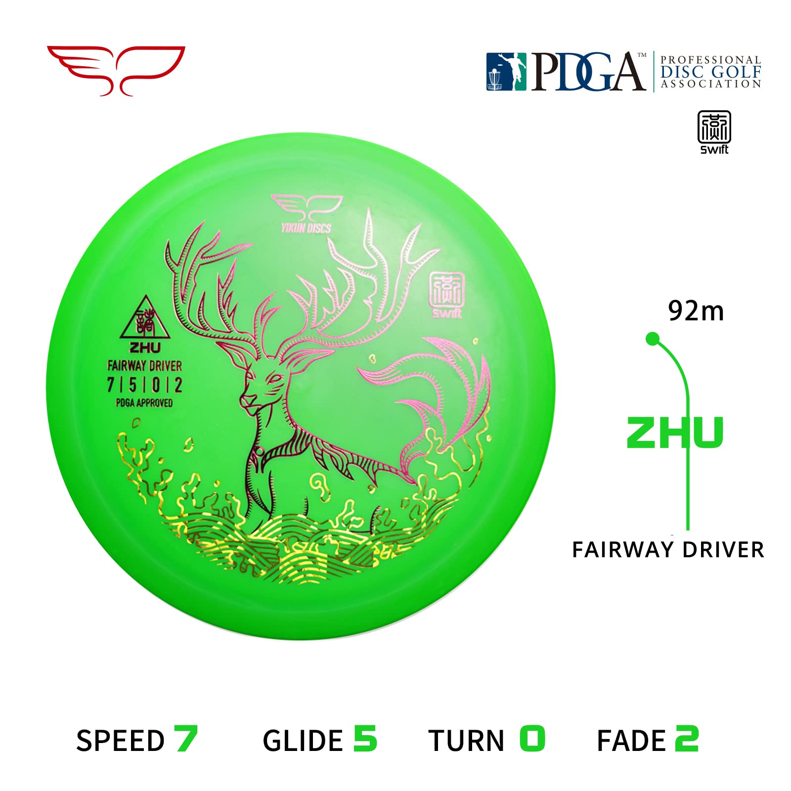 Yikun Disc Golf Discs Professional Floating Disc Golf Driver 150-160g Perfect for Outdoor Games Floats in Water (Color Disc May Vary)