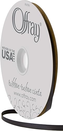 Miniatura 2 de Offray Cinta doble faz de satén, carrete de 78 pulgadas de ancho x 20 yardas, color blanco envejecido