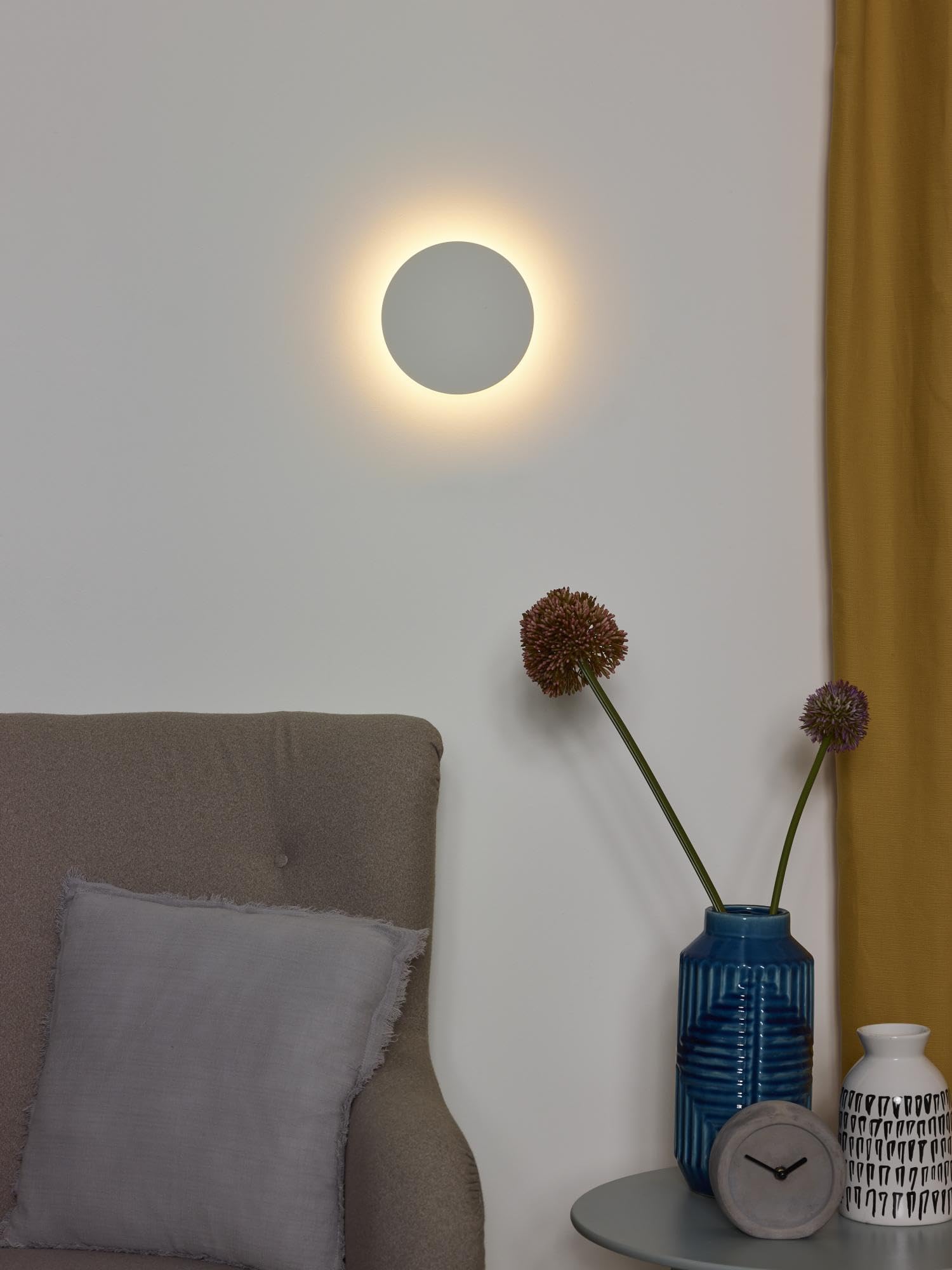 LUCIDE EKLYPS LED - Wandleuchte - Ø 15 cm - LED - 1x7W 3000K - Weiß