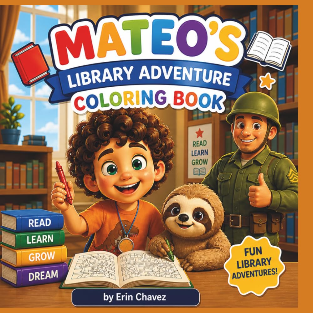 Mateo's Library Adventure Coloring & Activity Book
