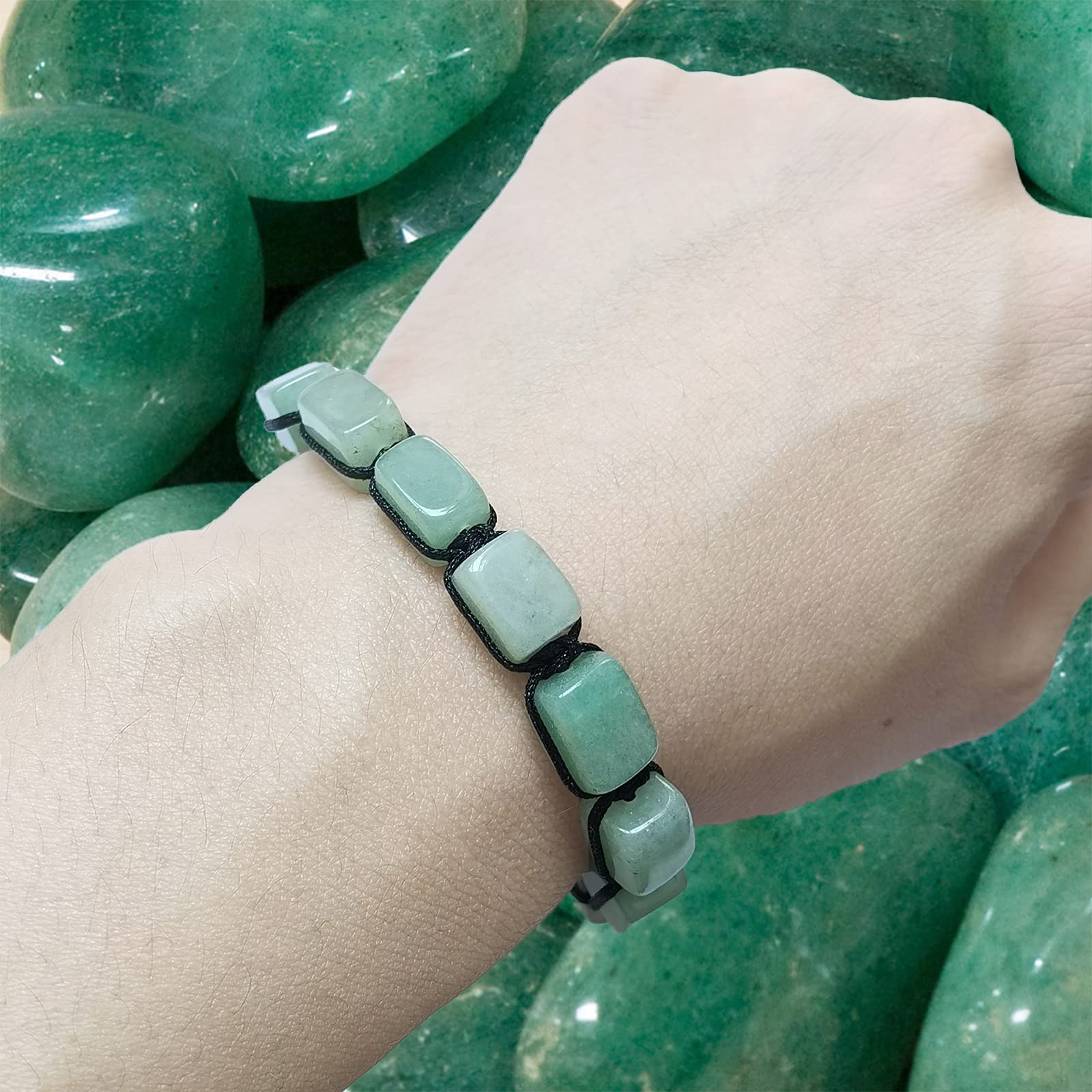 LYGBAOFUL Confezione da 2 Braccialetti Regolabili con 7 Chakra, Braccialetti con Pietre di, Braccialetti Reiki soprannaturali per Donne e Uomini
