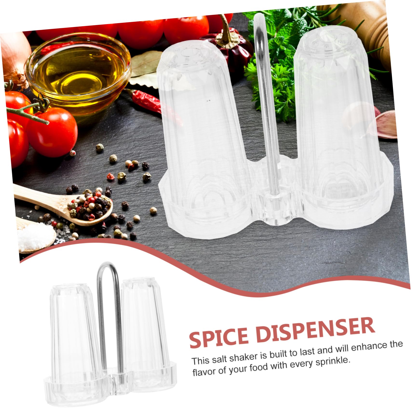3 Sätze Gewürzstreuer aus mit Halter für Tisch Pfeffer und Salzbehälter für Restaurant Küche und Esszimmer mit Dichtem Deckel und Praktischem Design