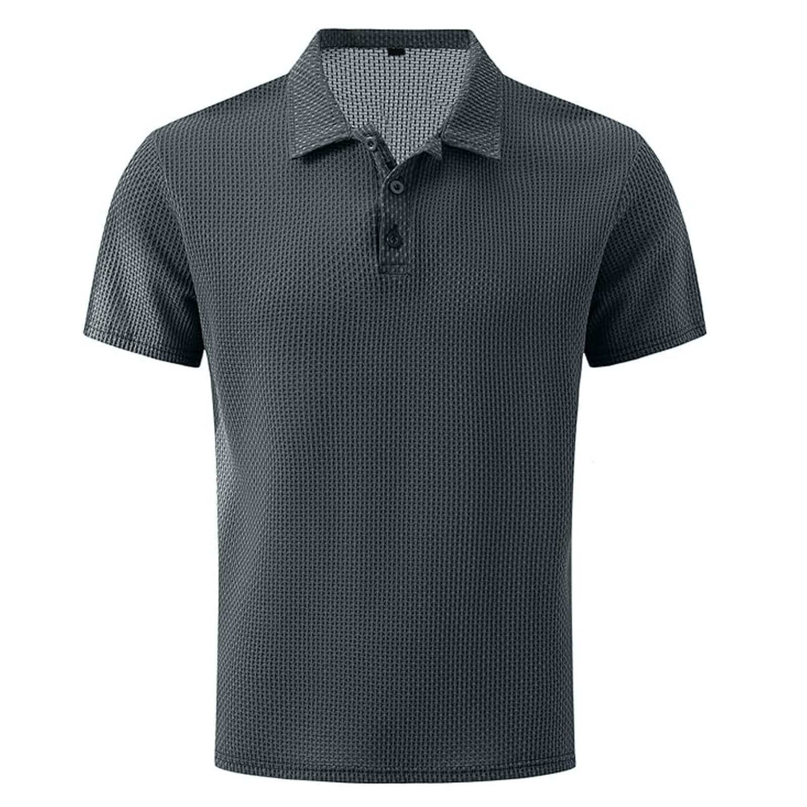 Men's Breeze Polo Shirts Beer Belly Breeze Short Sleeve Wear Collared Textured Shirt Stretchy Quick Dry Casual Golf — view 9