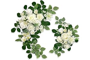 Pack of 2 Wedding Arch, Artificial Flowers Backdrop
