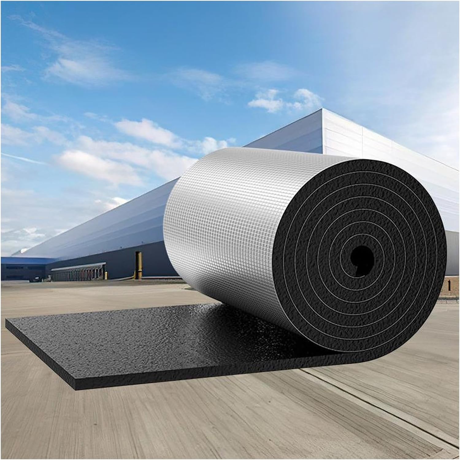 Feuille Aluminium Auto-Adhésive 550mm - Ruban Aluminium 5m Protection Chaleur & Isolation