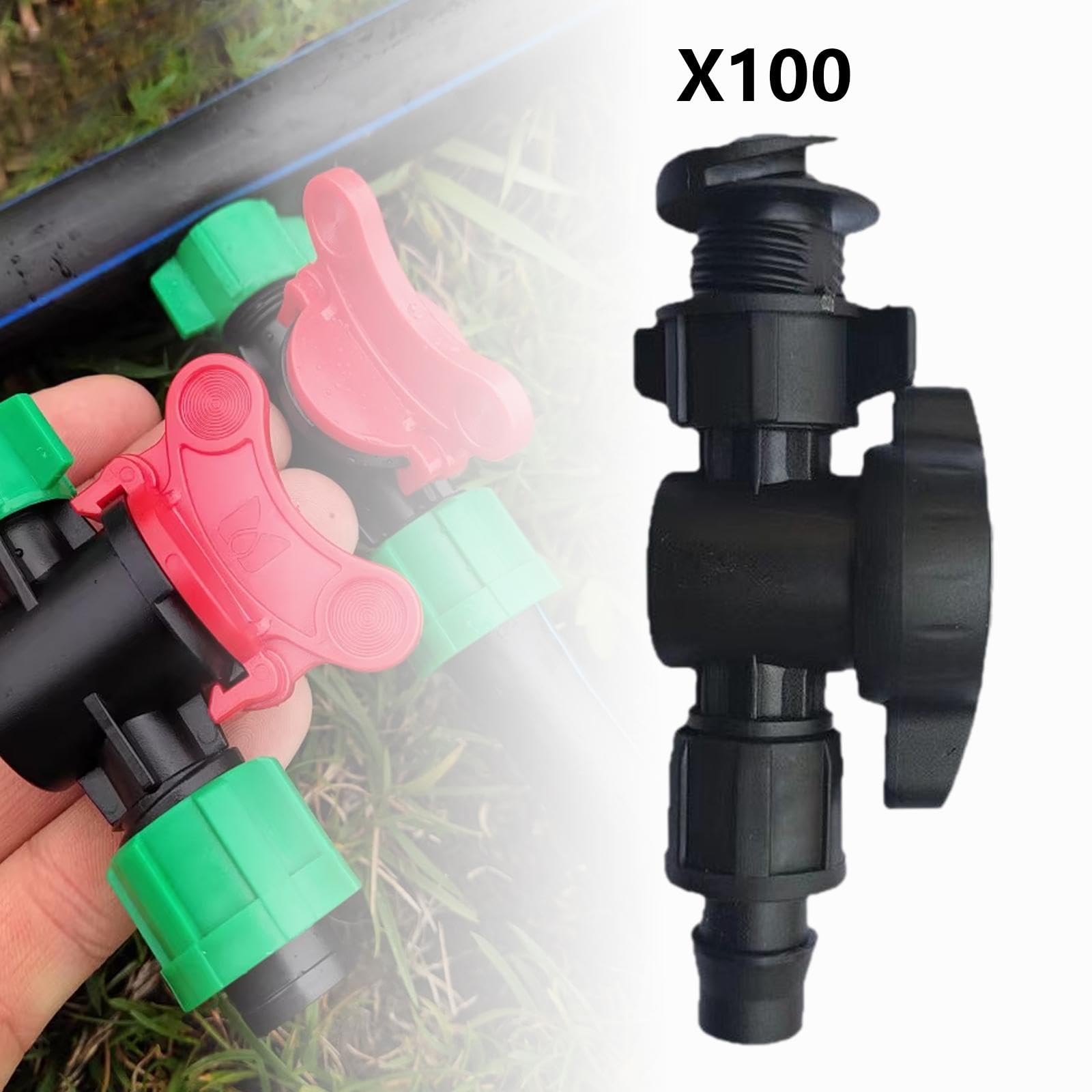 MagiDeal 100 raccordi per Tubi di irrigazione a Goccia, Accessori per irrigazione Automatica, Dadi di bloccaggio Multifunzione, Pezzi di Ricambio