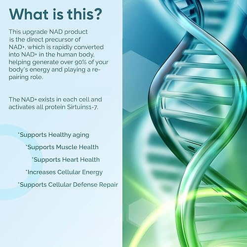 Miniatura 5 de solodate lab Suplemento NAD+ de 1000 mg para máxima absorción, 60 cápsulas
