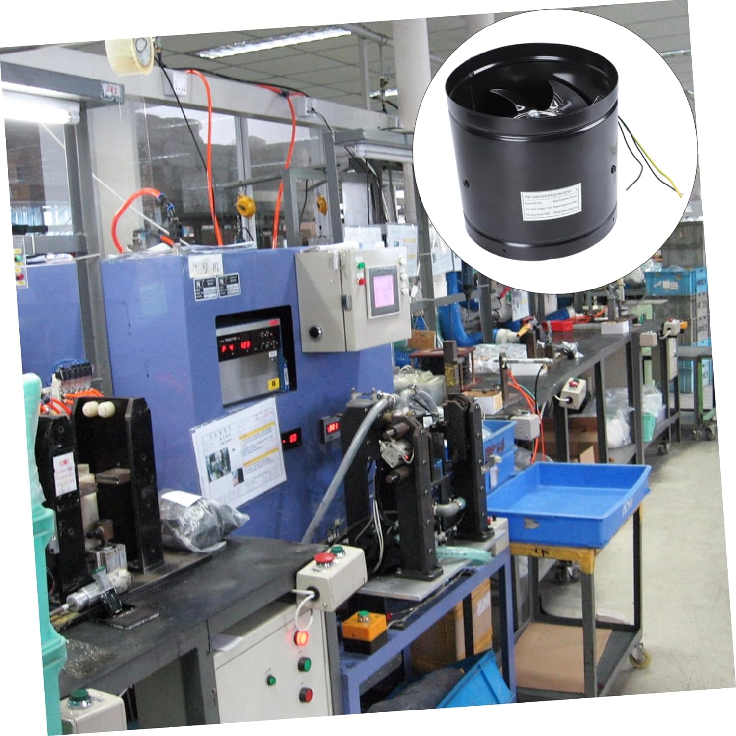 NUOBESTY 1pc Inline Ventilation Fan High-speed Duct Exhaust Fan Airflow for Home Office Grow Tents and Warehouses Easy to Install Low Noise Efficient Air Quality Improvement