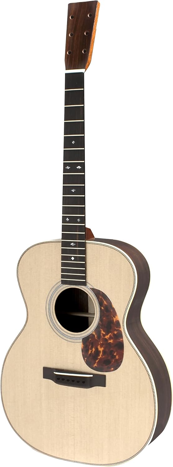 StewMac Build Your Own 1933 OM Acoustic Guitar Kit with Indian Rosewood Back & Sides, Sitka Top, Dovetail Neck