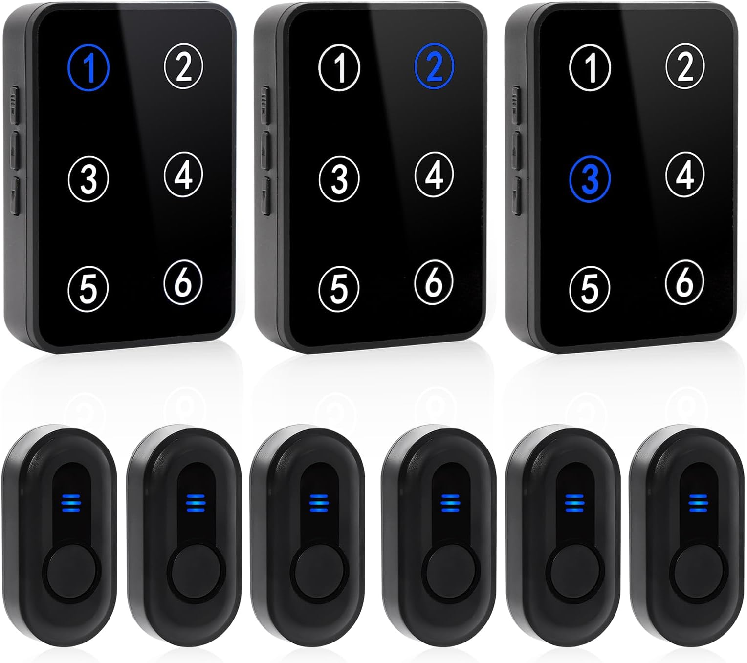 Emergency Life Alert System with Wireless Call Button, 500ft Range with LED Display for Elderly/Patient/Disabled in Home, Hospital/Clinic (6 Buttons of