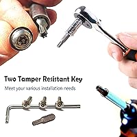 Vista 5 de Aootf Tornillos de acero inoxidable para placa de matrícula, pernos antirrobo para marco de matrícula, sujetadores resistentes a manipulaciones