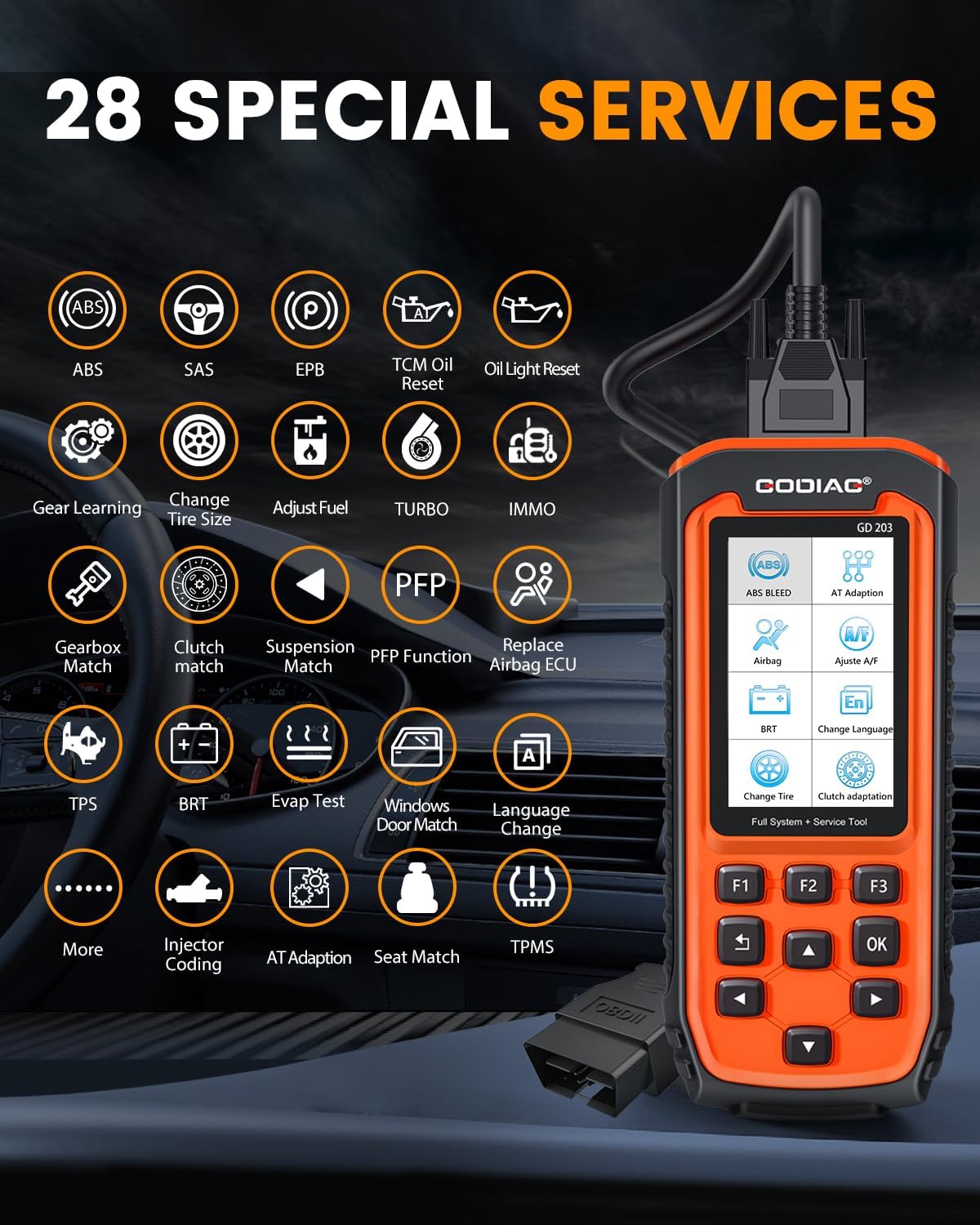 GODIAG GD203 28 Special Services Menu