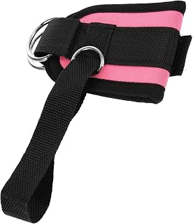 Adjustable Pink Ankle Binding Band Foot Pedal, Portable Leg Strength Exercise Accessory, Elastic Ankle Wrap Strap for Sports Training and Fitness Workout