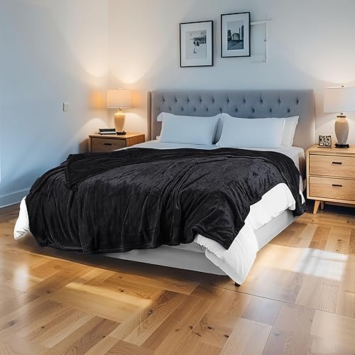 Miniatura 25 de Manta térmica eléctrica de franela Full Size de 72"x84", acogedora y cálida para toda la noche, 5 ajustes de calor y 10 horas de apagado automático,