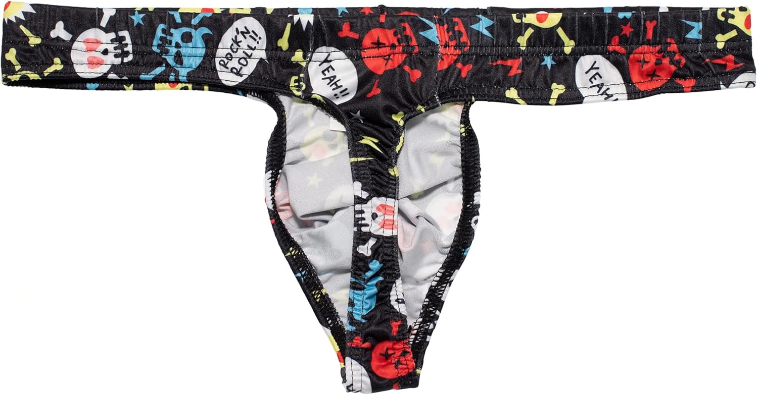 iKingsky Men's Printed Thong Underwear Low Rise Bulge Thong Sexy T-back Under Panties for Men - Image 3