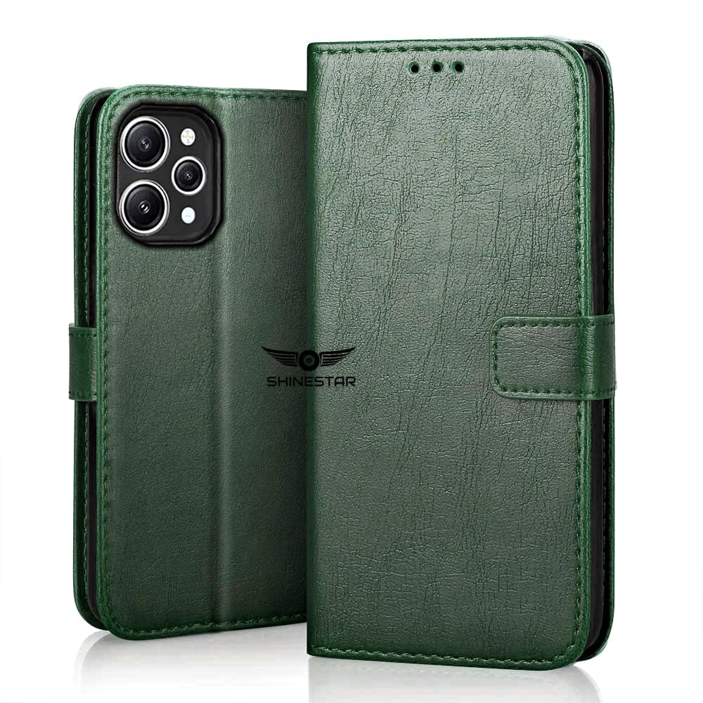 SHINESTAR Mi Redmi 12 5G / 4G / Poco M6 Pro 5G Flip Back Cover | PU Leather Flip Cover Wallet Case with TPU Silicone Case Back Cover for Mi Redmi 12 5G / 4G / Poco M6 Pro 5G - Unique Green (B0CGPB329K) Amazon Price History, Amazon Price Tracker