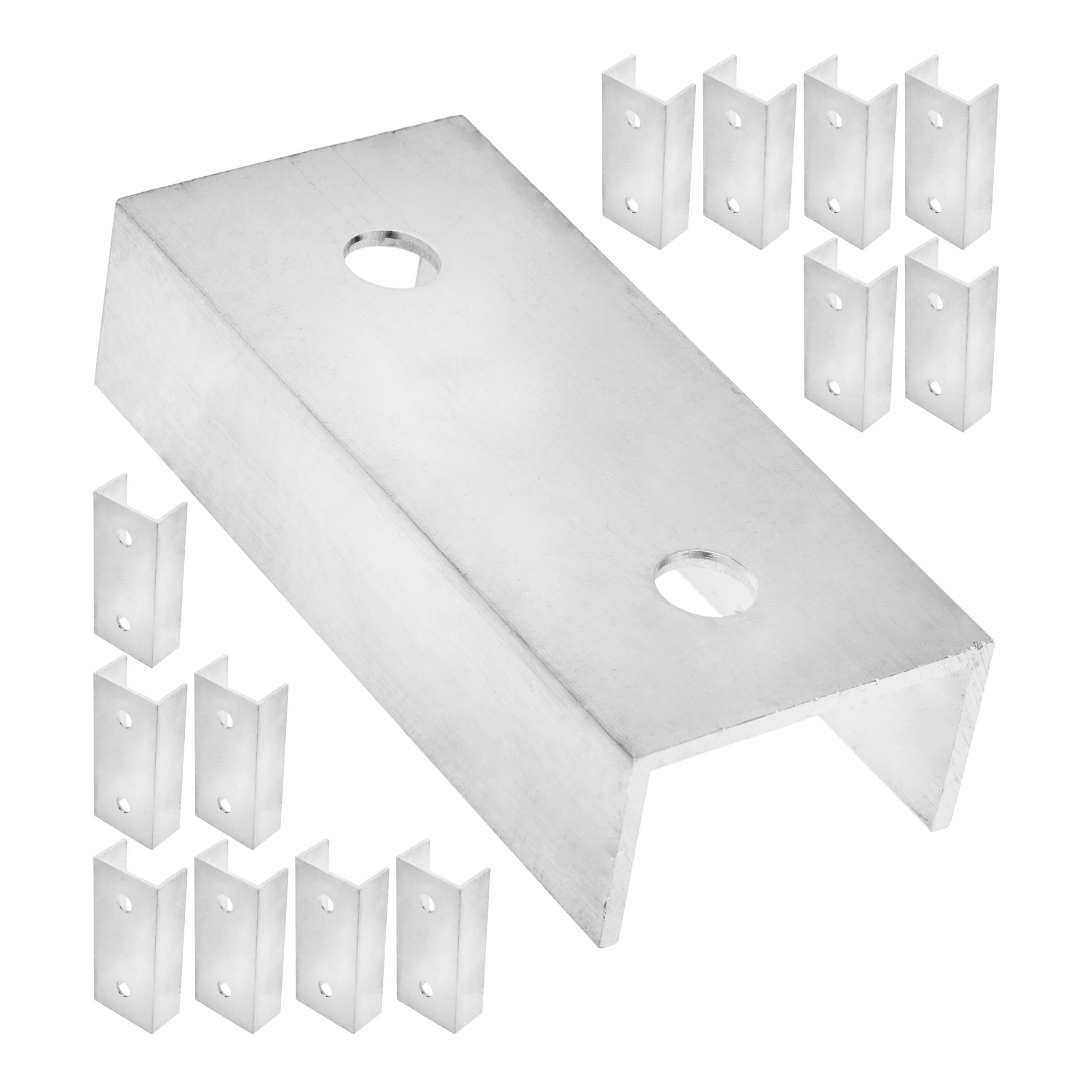 Connecteur profilé en C en aluminium de 100 mm pour extension de rail photovoltaïque PV