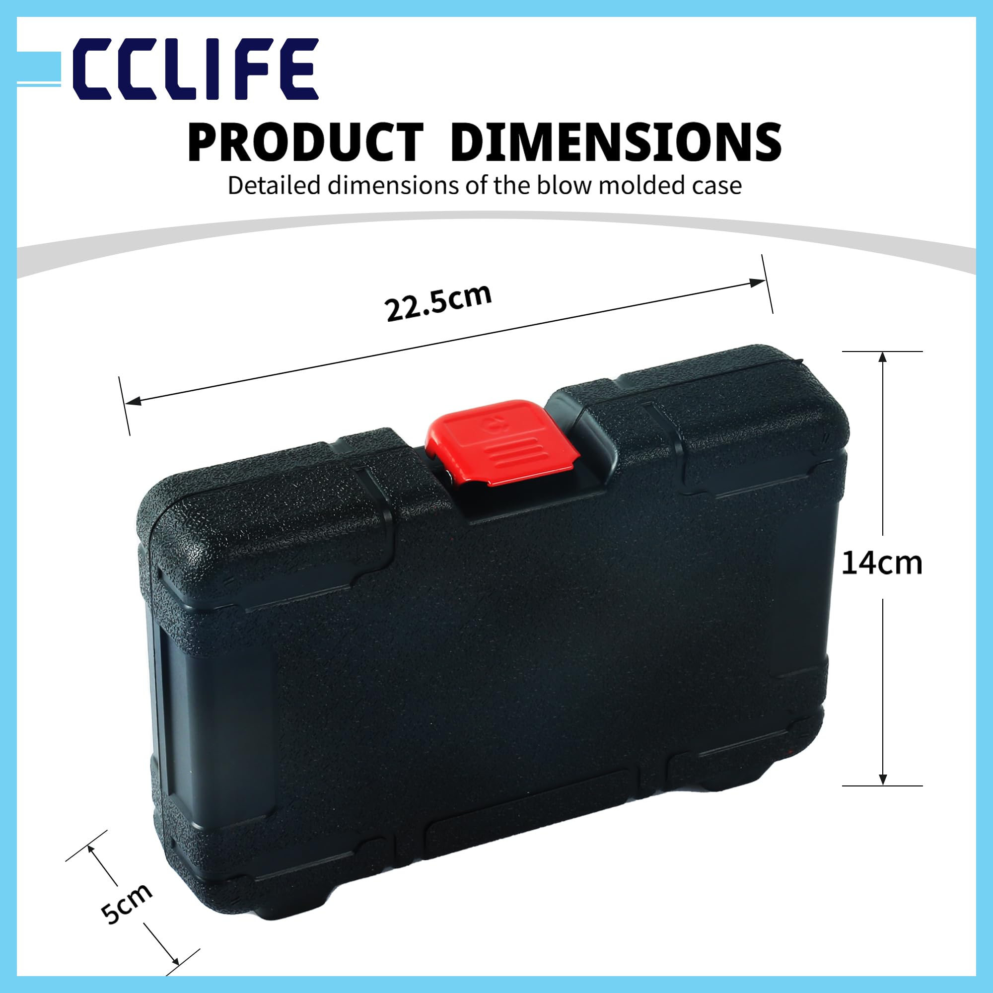CCLIFE Odwracalny zestaw nakrętek nasadowych do kół, 7-częściowy 1/2 cala, napęd 17-22,5 mm, Flip Socket do wymiany opon i konserwacji kół