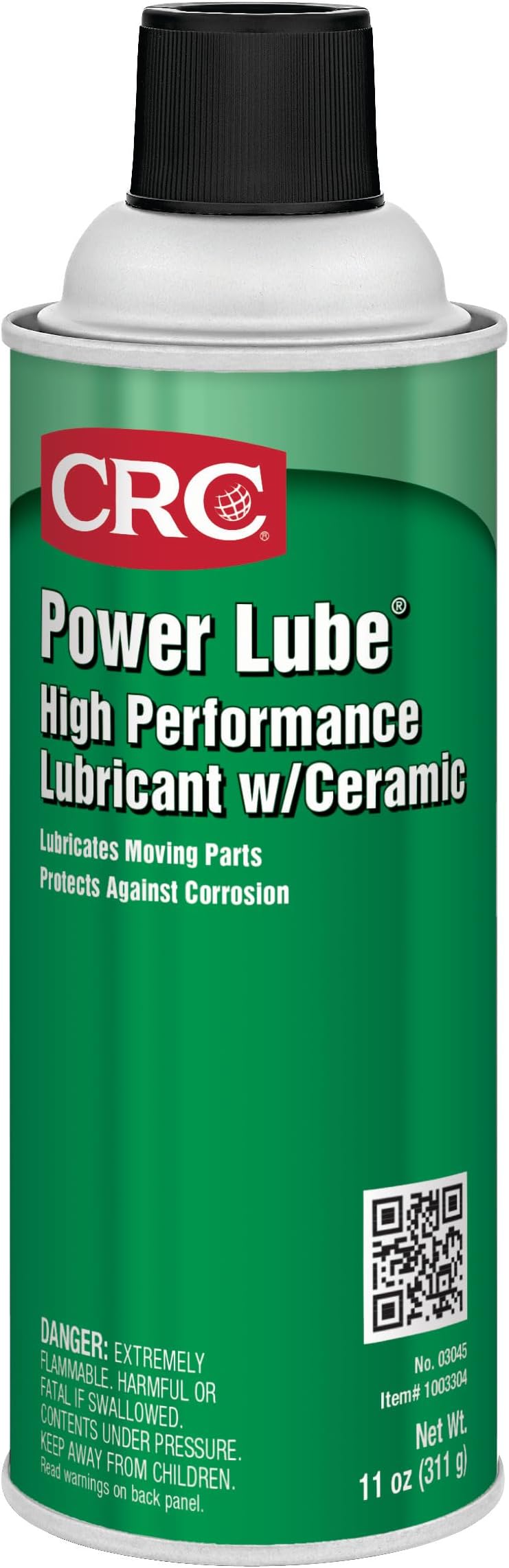 3045 Power Lube Industrial High Performance Lubricant with PTFE, 16 oz. (Net weight: 11 oz) Aerosol Can, Light Amber/White