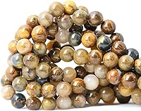 Vista 76 de 60 cuentas redondas sueltas de piedra dálmata natural de 0.236 pulgadas (0.236 in) para hacer joyas, hallazgos de bricolaje, 1 hebra de 15 pulgadas