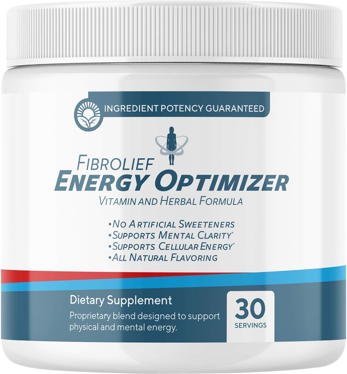 Fibrolief: Energy Optimizer - Vitamin and Herbal Supplement Powder - 1-Month Supply - Supports Physical and Mental Energy - No Artificial Sweeteners - All-Natural Flavoring - Absorbs Fast
