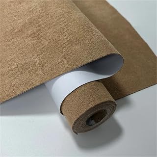 Sewing Supplies Self Adhesive Suede Fabric 40x200cm for Furniture Decoration Car Door Panel Interior Modification Sofa Repair Velvet Stickers Soft Fabric(206 Khaki)