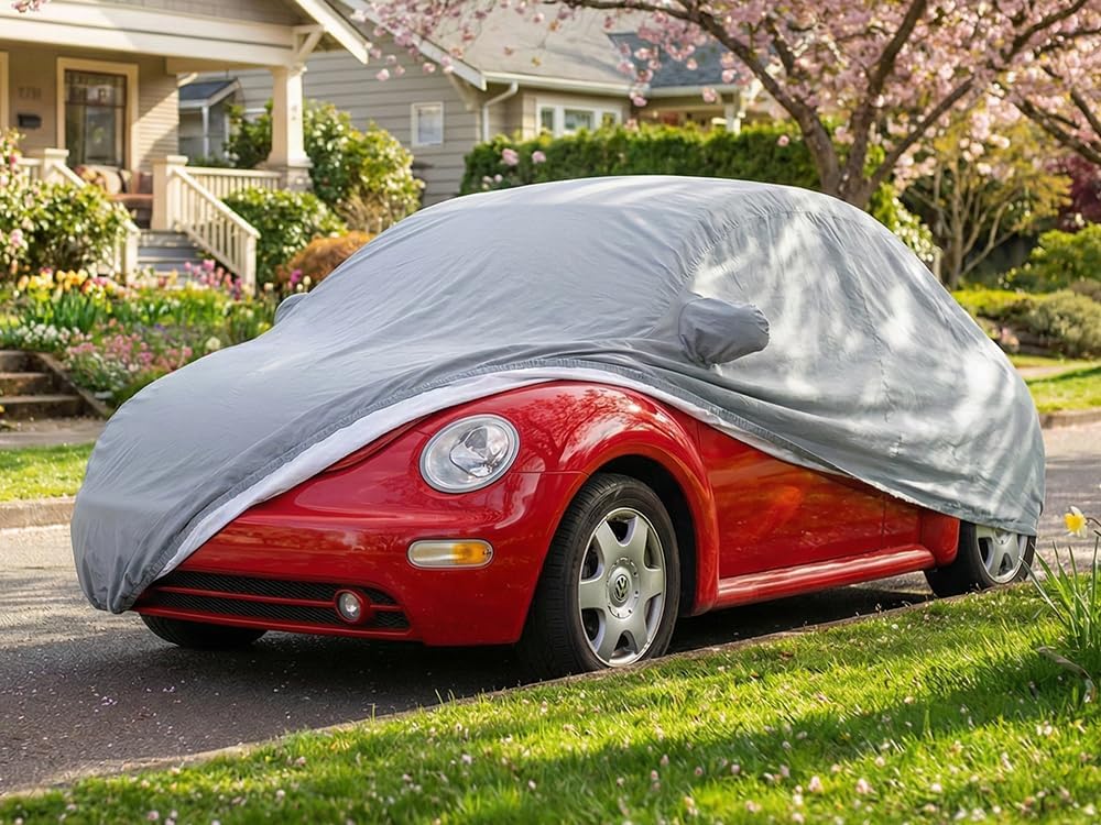 CarsCover Custom Fits for 1998-2010 Volkswagen New Beetle Car Cover for 5 Layer Ultrashield Waterproof VW Beetle