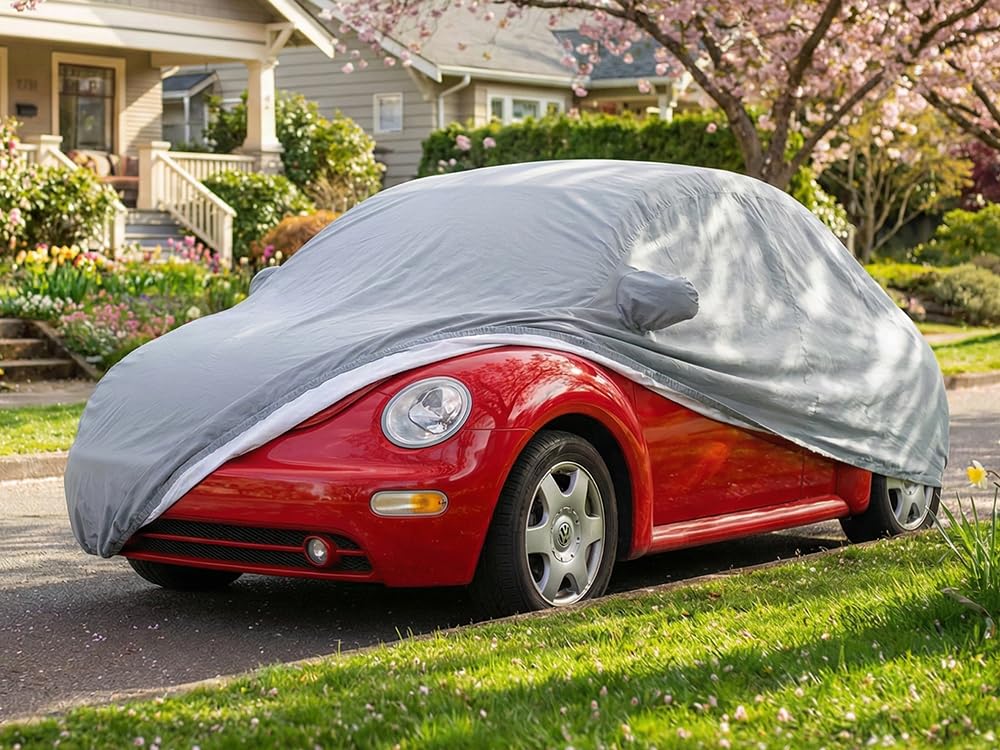 CarsCover Custom Fits for 1998-2010 Volkswagen New Beetle Car Cover for 5 Layer Ultrashield Waterproof VW Beetle — view 2