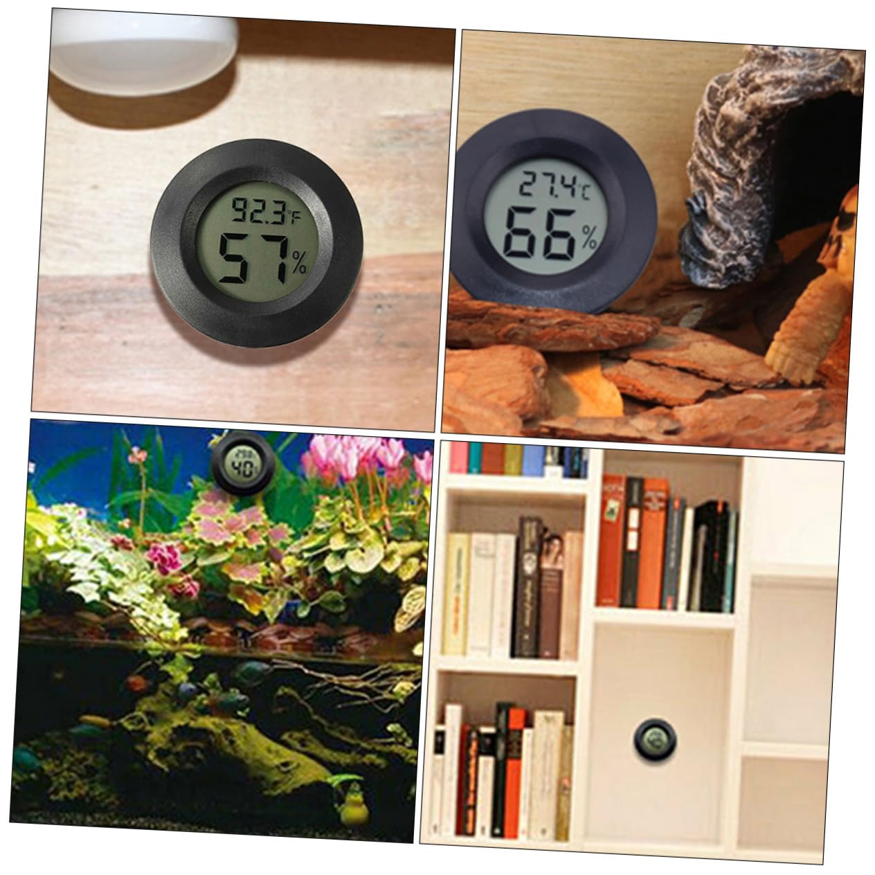 BESPORTBLE 21pezzi Igrometro Termometro Digitale Mini per Terrario Misuratore umidità e Temperatura Compatto per Accessori e Rettili Facile da Trasportare e Resistente