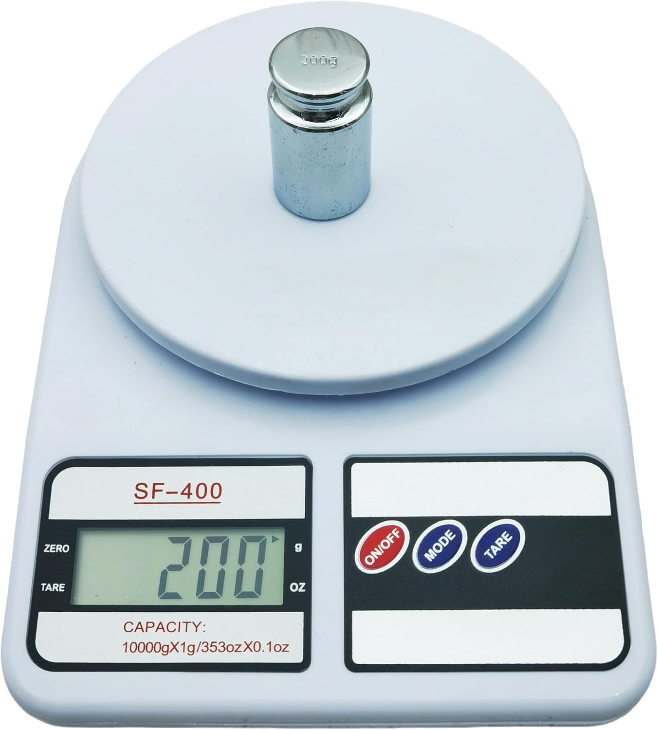 Promosyonca Dijital Mutfak Terazisi, 10kg Kapasite, LCD Ekran, 130x185x35mm, Beyaz