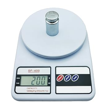 Promosyonca Dijital Mutfak Terazisi, 10kg Kapasite, LCD Ekran, 130x185x35mm, Beyaz