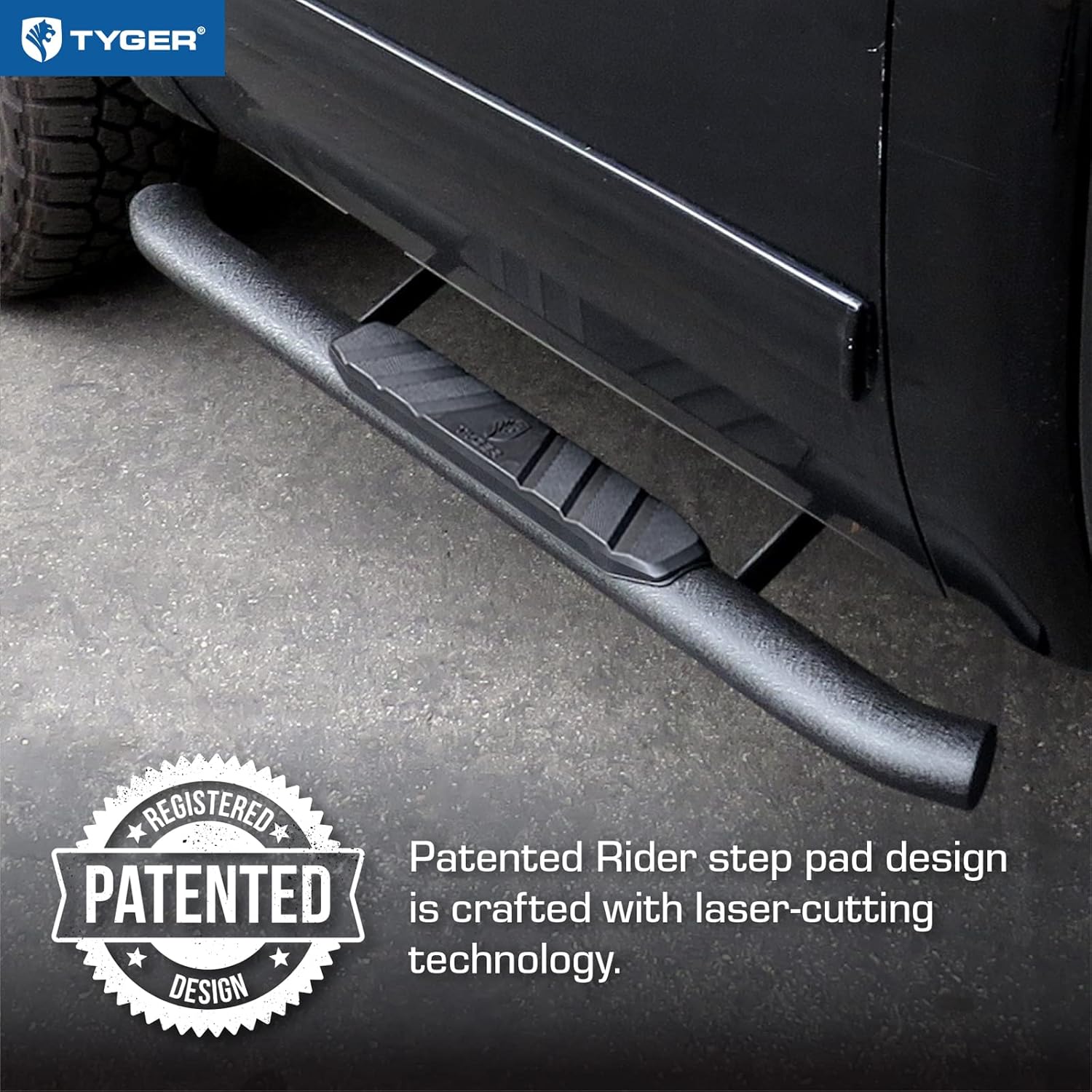 Tyger Auto 3.5" Rider Running Boards Compatible with 2015-2026 Ford F-150; 2017-2026 F-250 F-350 Super Duty (Not Fit Lightning EV) | Reg Cab | TG-SS2F35308 | Side Step Rail Nerf Bars