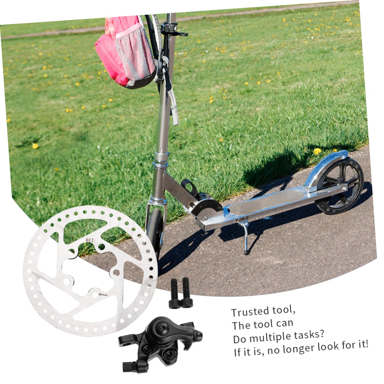 INOOMP 2 Set M365 Freno A Disco Disco Freno A Disco Mini Scooter Accessori Bici Elettrica Scooter Motorizzato Rotori Freno Anteriore Pinza Freno Scooter Freni A Disco Scooter Elettrico