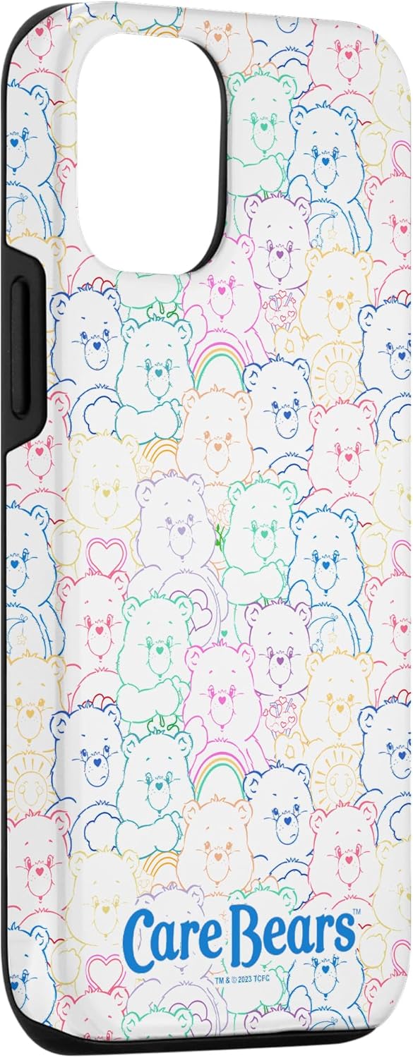 Care Bears Vintage Classic Rainbow Neon Outline Group Poster Case for iPhone 12/12 Pro